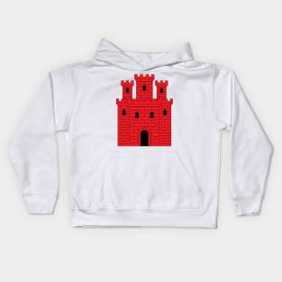 Red heraldic castle Kids Hoodie